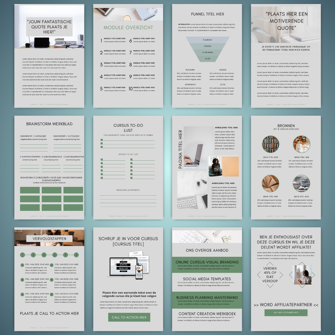 E-book Werkboek Template - 79 pagina's