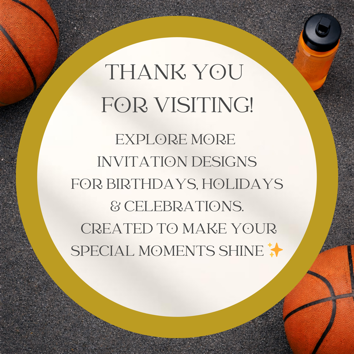 Basketball Birthday Party Invitation | Modern Sports Invite | Editable Canva Template for Basketball Fans