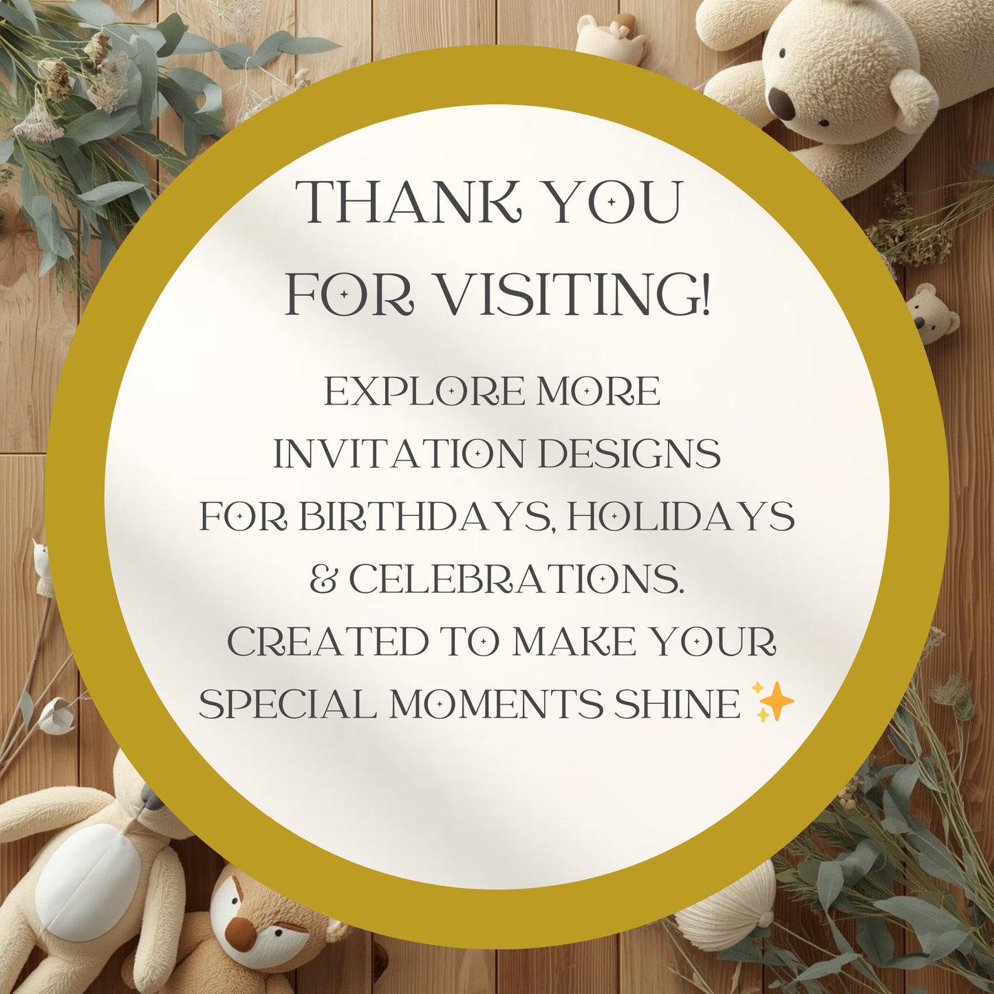 Woodland Birthday Invitation | Baby Boy Birthday Invite | Editable Photo Invitation | Cute Animal Birthday | Mobile & Animated Invitation